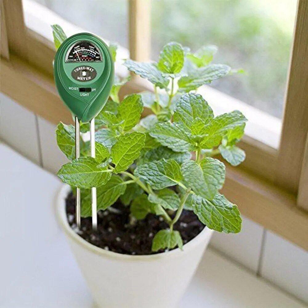 3 In 1 Moisture Sunlight PH Meter Soil-green-