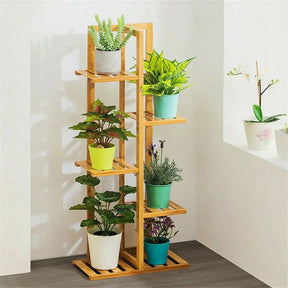 Bamboo 5 / 6 Tier Plant Stand Rack-