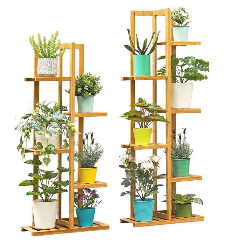 Bamboo 5 / 6 Tier Plant Stand Rack-