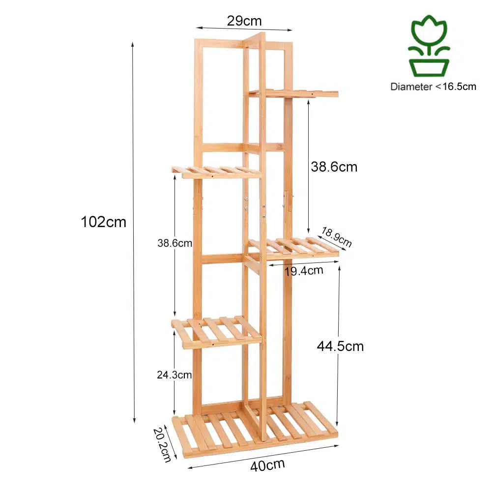 Bamboo 5 / 6 Tier Plant Stand Rack-Gold-5 Tier-Australia