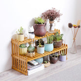 Bamboo Plant Stand Flower Pot Rack-