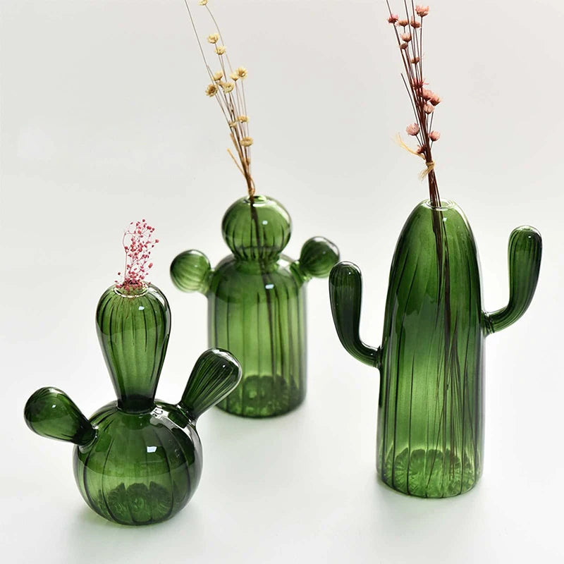 Cactus Glass Vase-