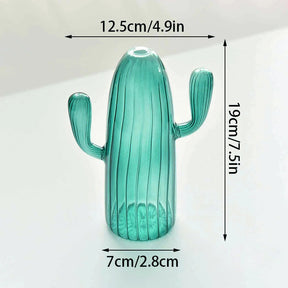 Cactus Glass Vase-Blue A-