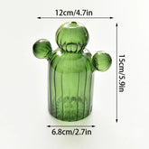 Cactus Glass Vase-Green B-