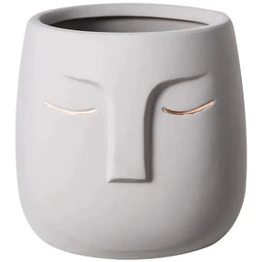 Ceramic Sleeping Face Plant Flower Planter Pot-