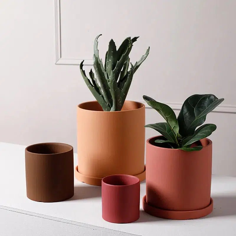 Classic Colourful Ceramic Plant Flower Pot-