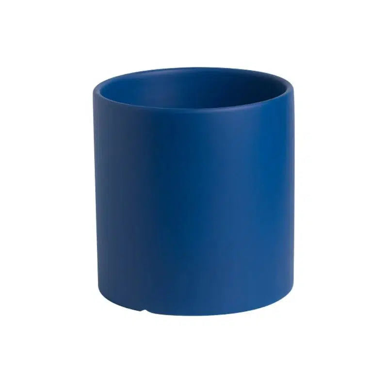 Classic Colourful Ceramic Plant Flower Pot-Blue 033-11cm with Tray-