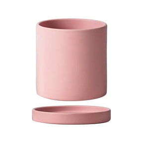 Classic Colourful Ceramic Plant Flower Pot-Pink 30-11cm with Tray-