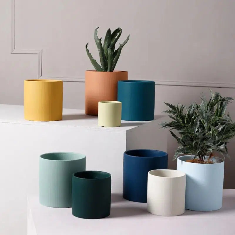 Classic Colourful Ceramic Plant Flower Pot-