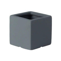 Colour Square Ceramic Flower Plant Pot-Dark Grey-14X14CM-