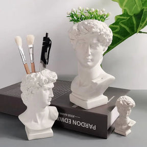 David Sculpture Makeup Holder & Plant Vase-