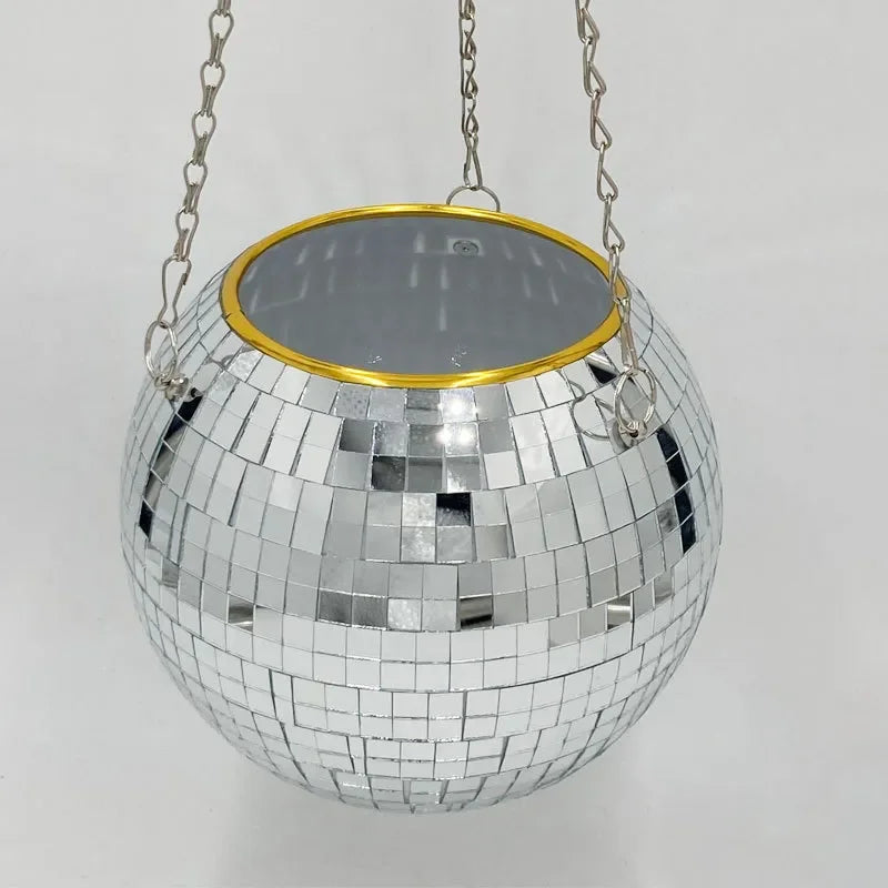 Disco Ball Hanging Planter-