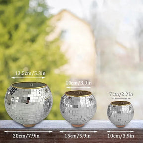 Disco Ball Hanging Planter-