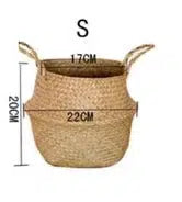 Eco-Friendly Handmade Wicker Plant Basket-22CM-