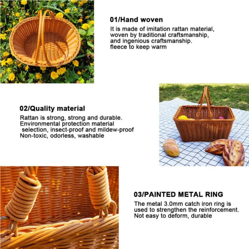 Garden & Picnic Hand-woven Baskets-