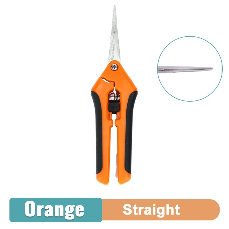 Garden Trimming Snips-Straight Orange-