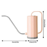 Geometric Long Mouth Watering Can 1.2L-Pink-