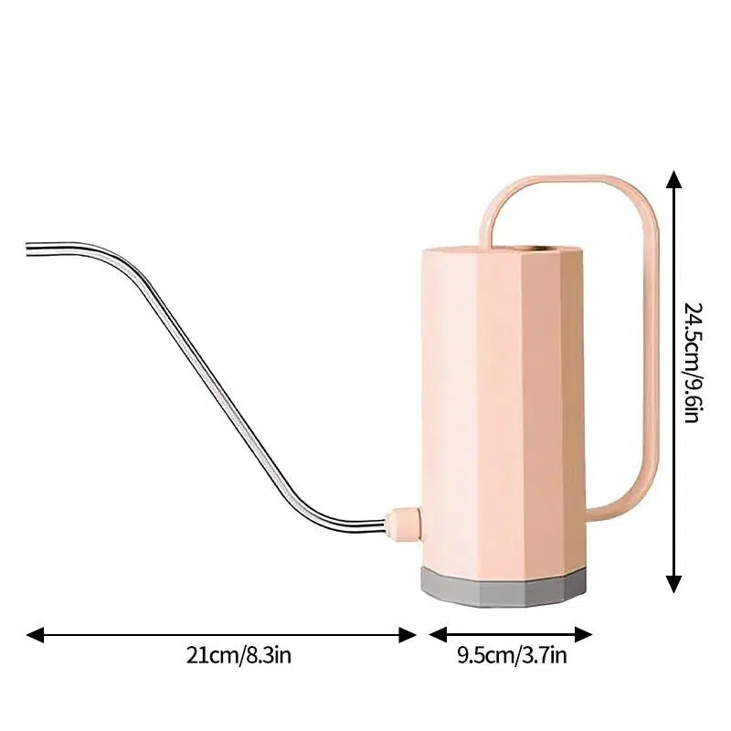 Geometric Long Mouth Watering Can 1.2L-Pink-