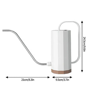 Geometric Long Mouth Watering Can 1.2L-White-