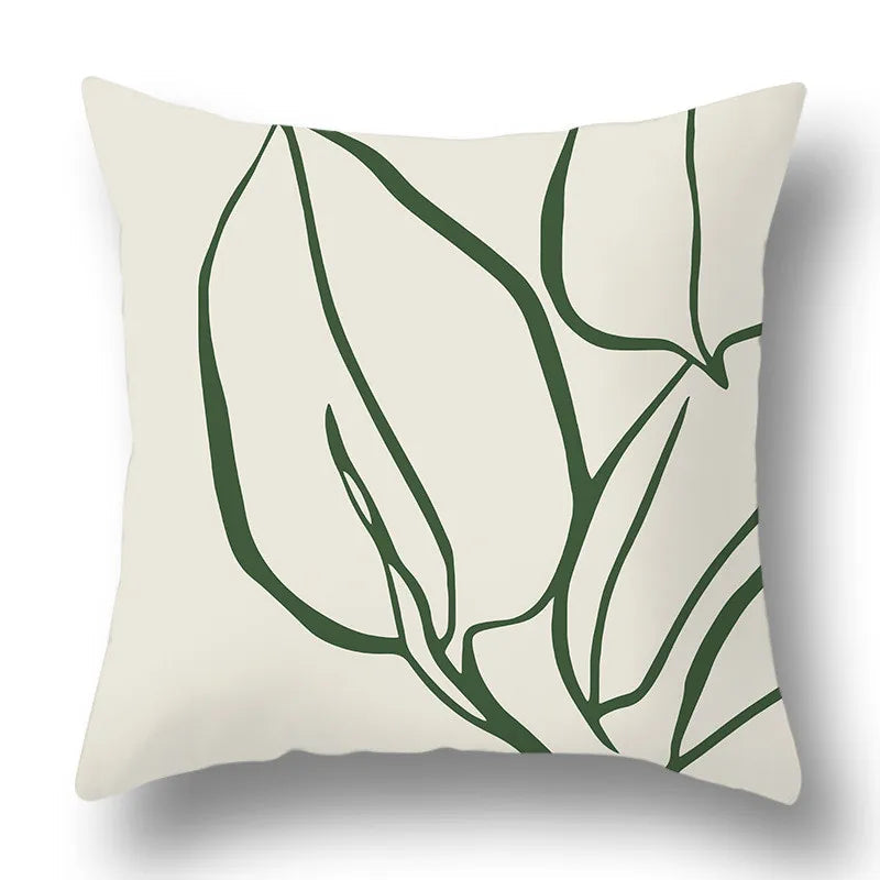 Green Aesthetic Decorative Cushion Cover-12-40x40cm-