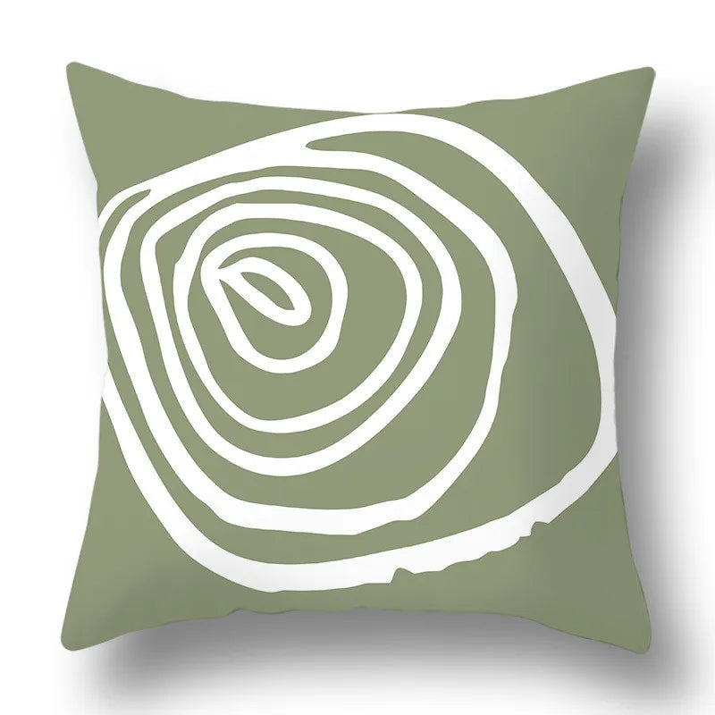 Green Aesthetic Decorative Cushion Cover-19-40x40cm-