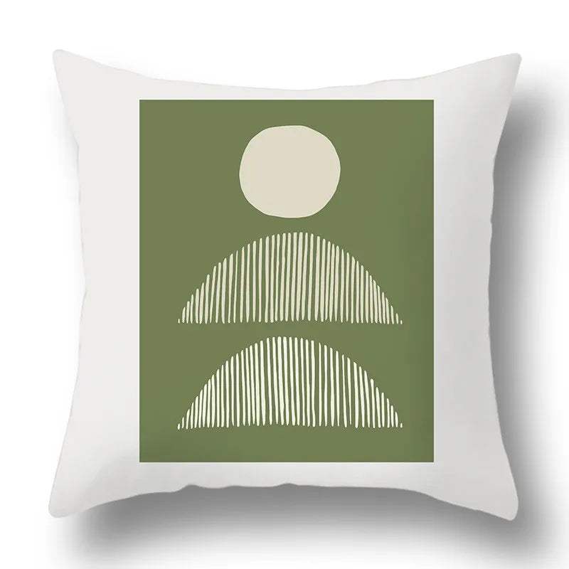 Green Aesthetic Decorative Cushion Cover-26-40x40cm-