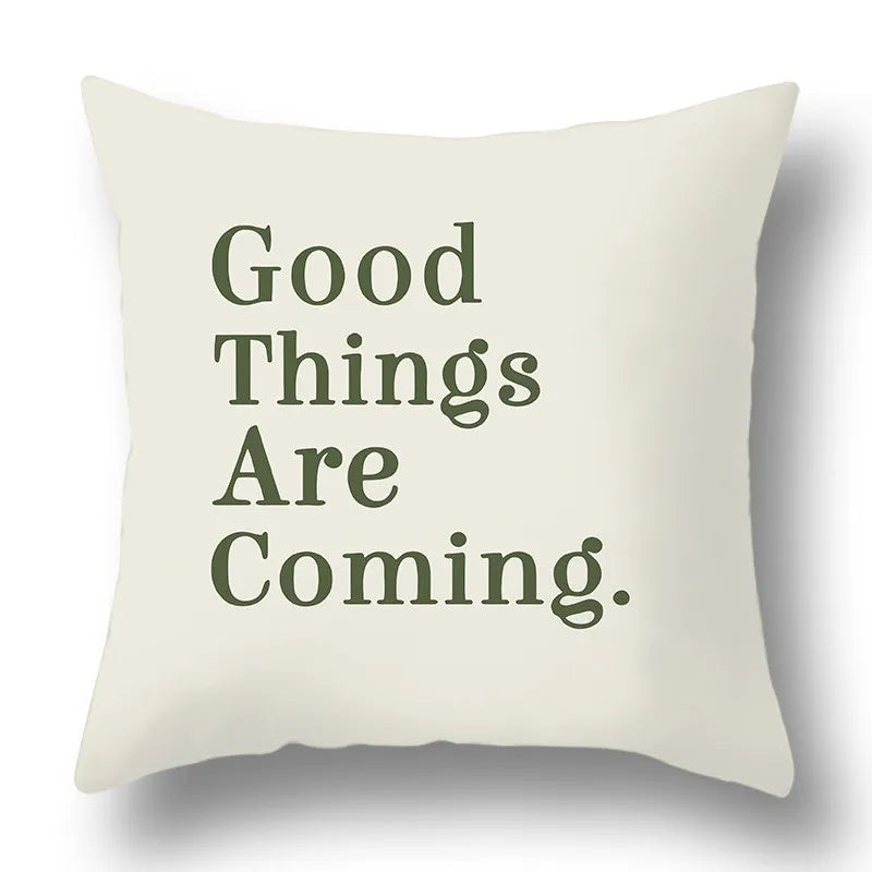 Green Aesthetic Decorative Cushion Cover-30-40x40cm-