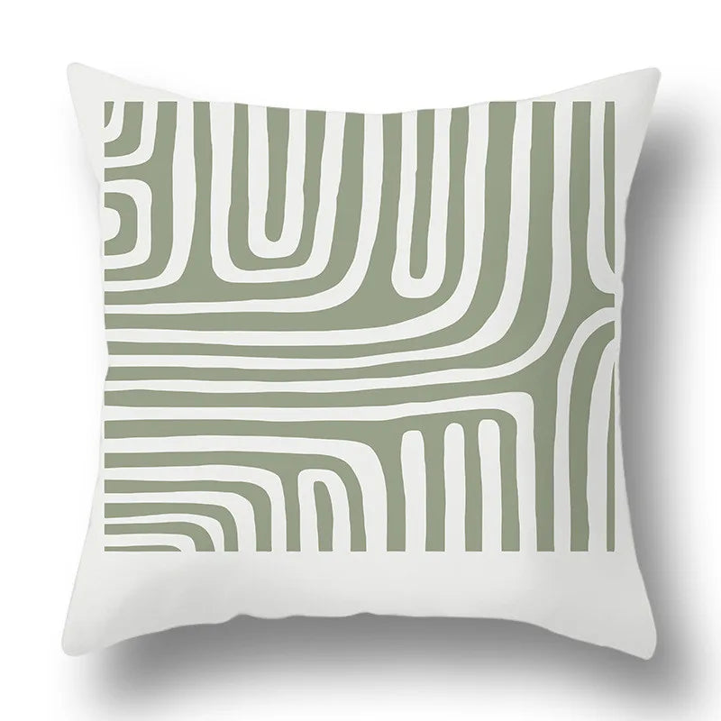 Green Aesthetic Decorative Cushion Cover-32-40x40cm-