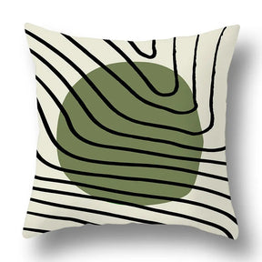 Green Aesthetic Decorative Cushion Cover-