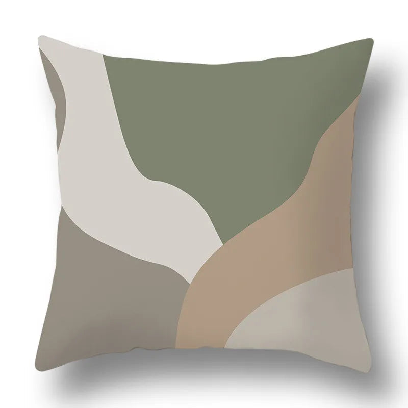 Green Aesthetic Decorative Cushion Cover-6-40x40cm-