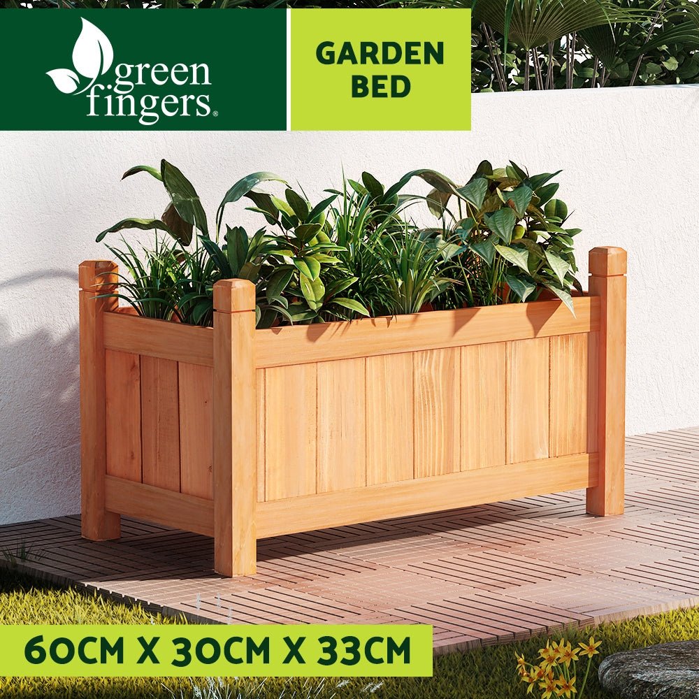 Greenfingers Garden Bed Raised Wooden Planter Box Vegetables 60x30x33cm-