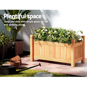 Greenfingers Garden Bed Raised Wooden Planter Box Vegetables 60x30x33cm-