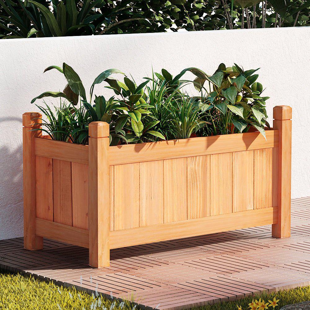 Greenfingers Garden Bed Raised Wooden Planter Box Vegetables 60x30x33cm-