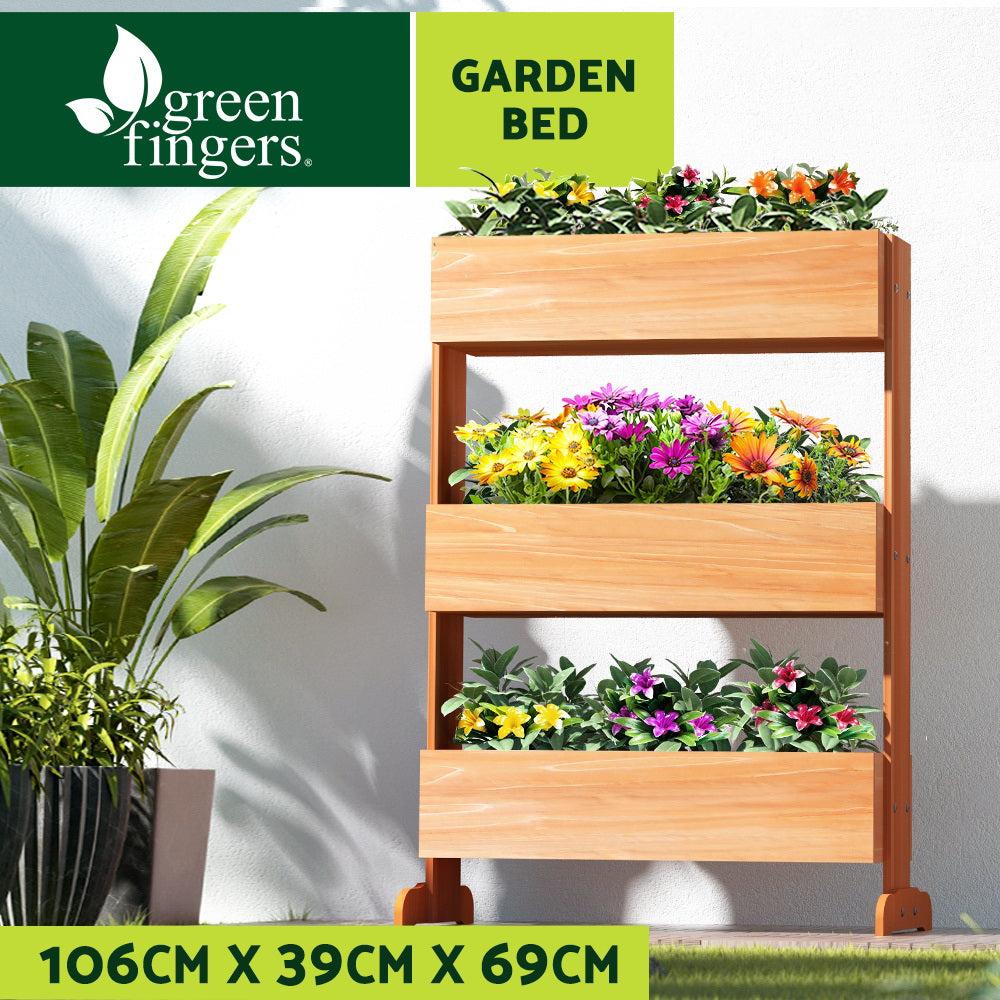 Greenfingers Garden Bed Raised Wooden Planter Box Vegetables 69x39x106cm-