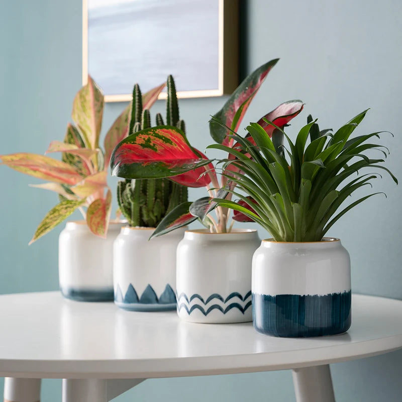 Coastal Tides Ceramic Planter