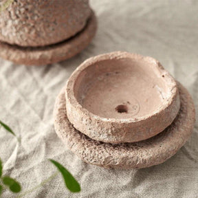 Handmade Clay Planter Pot with Saucer-