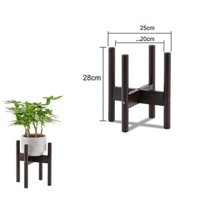 Large Durable Wood Plant Stand Rack-Coffee S-