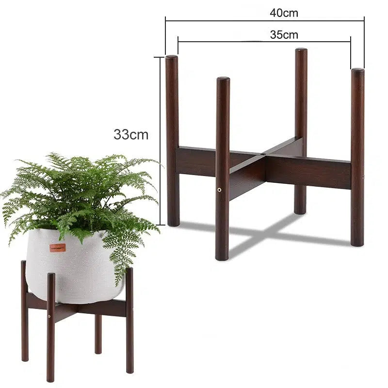 Large Durable Wood Plant Stand Rack-Coffee XL-