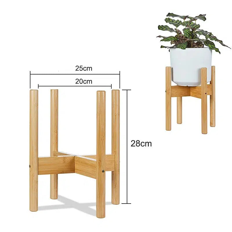 Large Durable Wood Plant Stand Rack-Natural S-