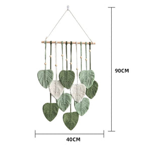 Leaves Tassels Hand-woven Macrame Wall Decoration-