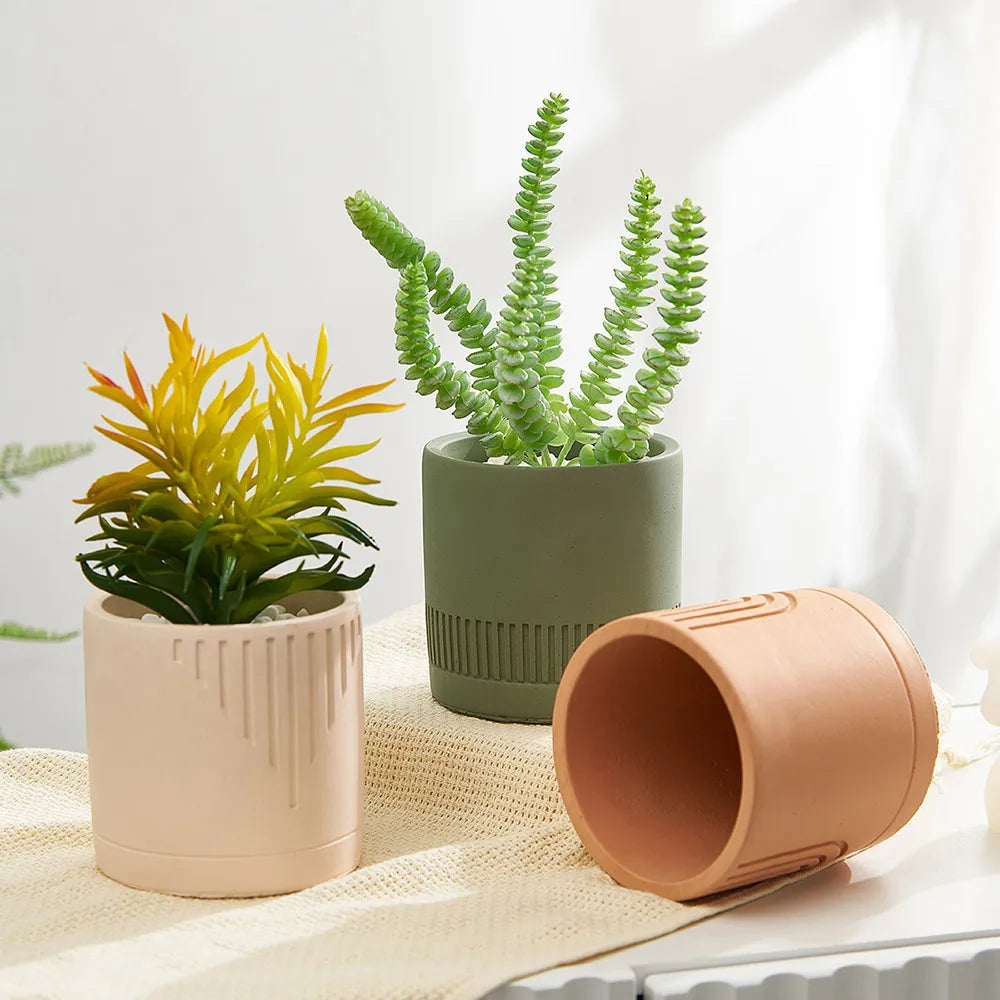 Minimalist Cement Flower Plant Pot-