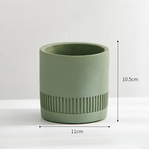 Minimalist Cement Flower Plant Pot-Green-