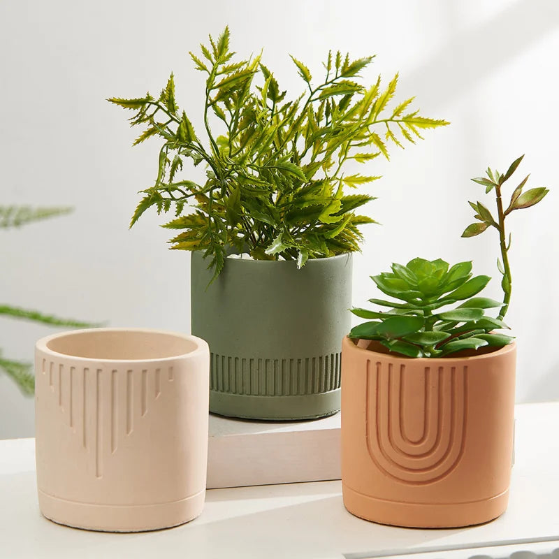 Minimalist Cement Flower Plant Pot-