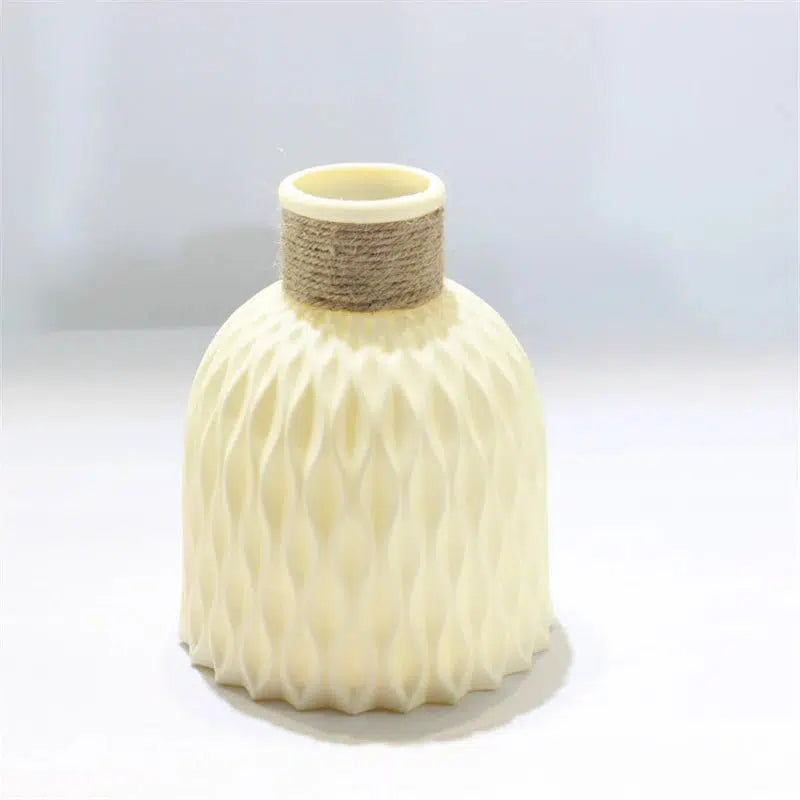 Modern Decor Home Plastic Vase-Beige-