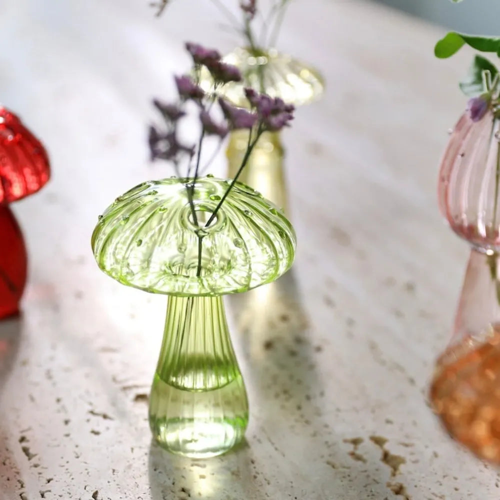 Mushroom Glass Vase-