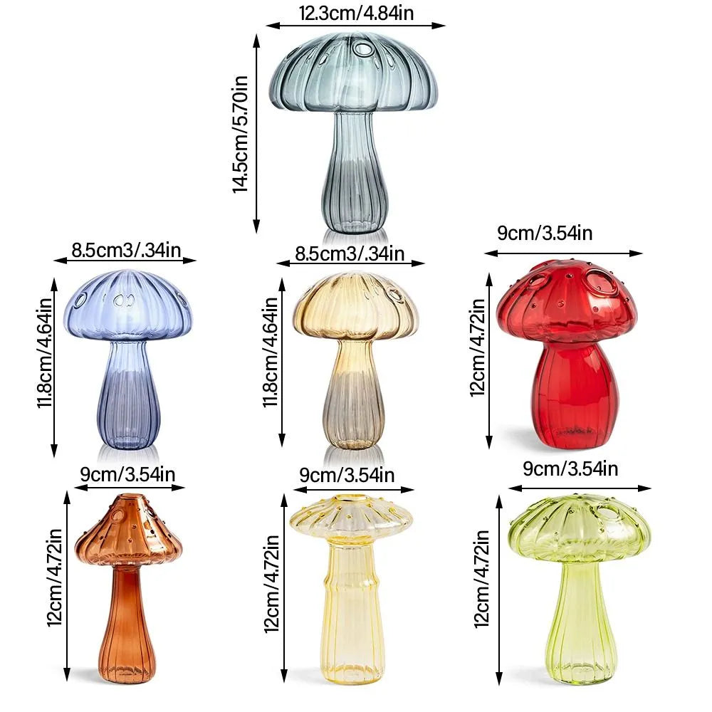 Mushroom Glass Vase-