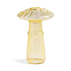 Mushroom Glass Vase-Gold-