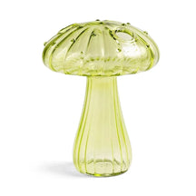 Mushroom Glass Vase-Light Green-