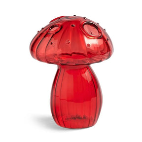 Mushroom Glass Vase-Red-