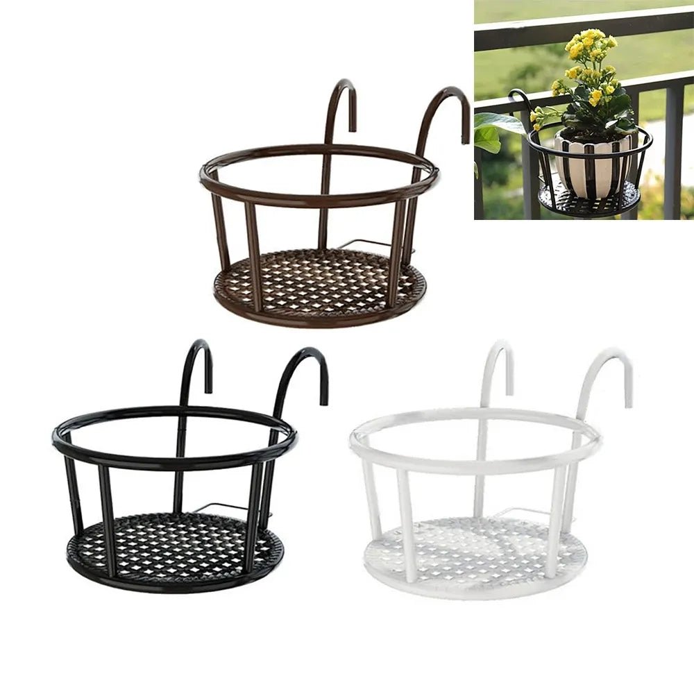 Outdoor Iron Potted Plant Flower Hanger-